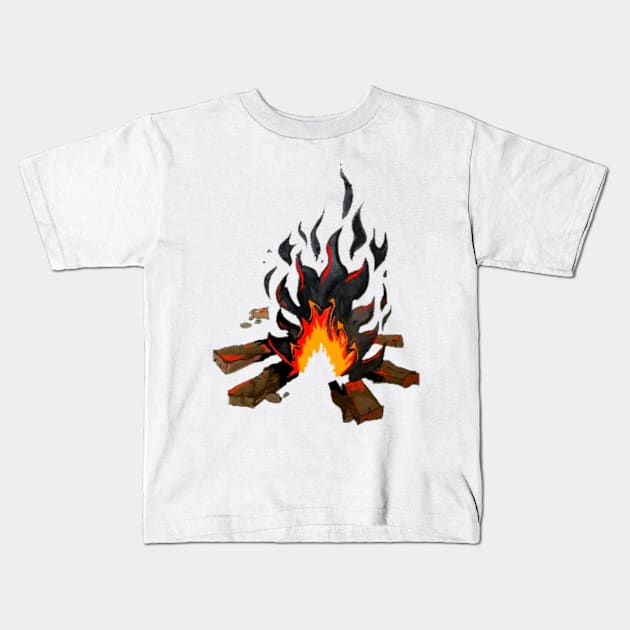 Just Campfire Kids T-Shirt by WOODDIOS